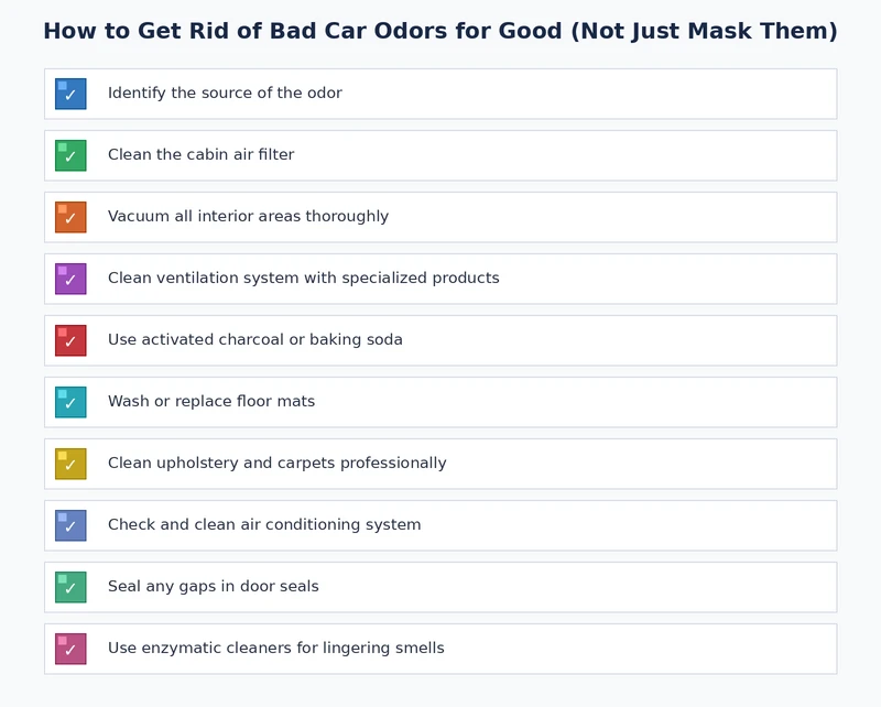 Step-by-step checklist for how to get rid of car smell permanently
