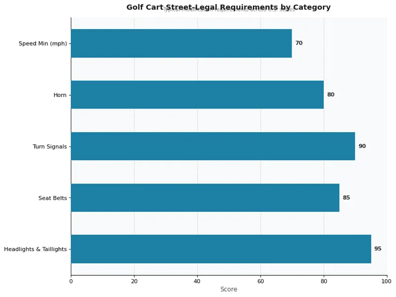 Golf Cart Street-Legal Requirements by Category