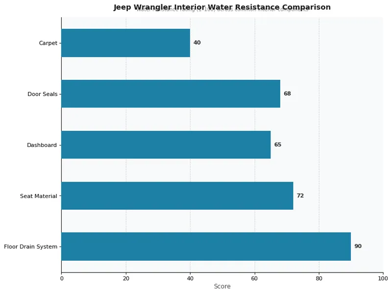Jeep Wrangler Interior Water Resistance Comparison