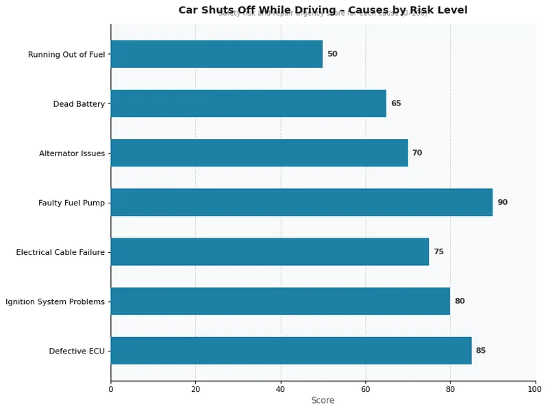Car Shuts Off While Driving – Causes by Risk Level