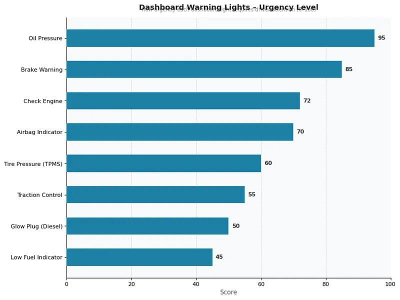 Dashboard Warning Lights – Urgency Level