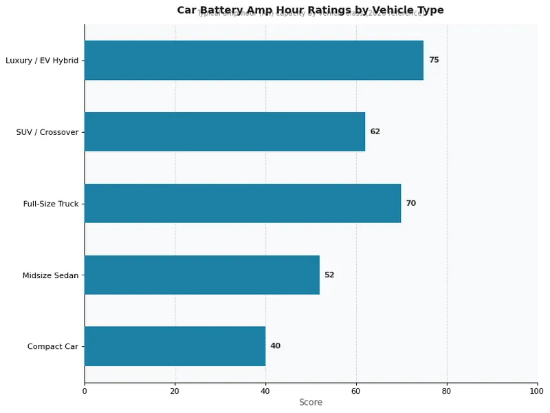 Car Battery Amp Hour Ratings by Vehicle Type