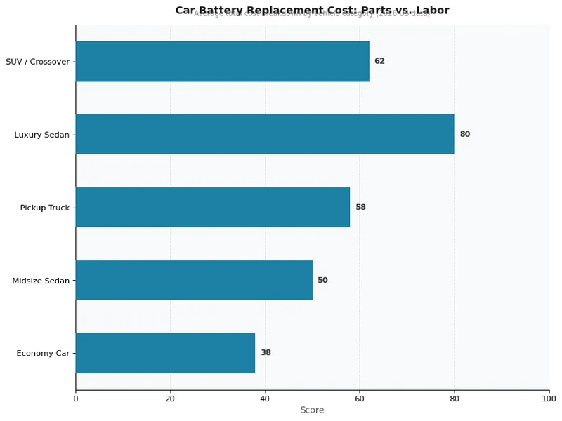 Car Battery Replacement Cost: Parts vs. Labor