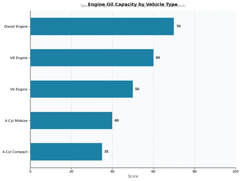 Engine Oil Capacity by Vehicle Type