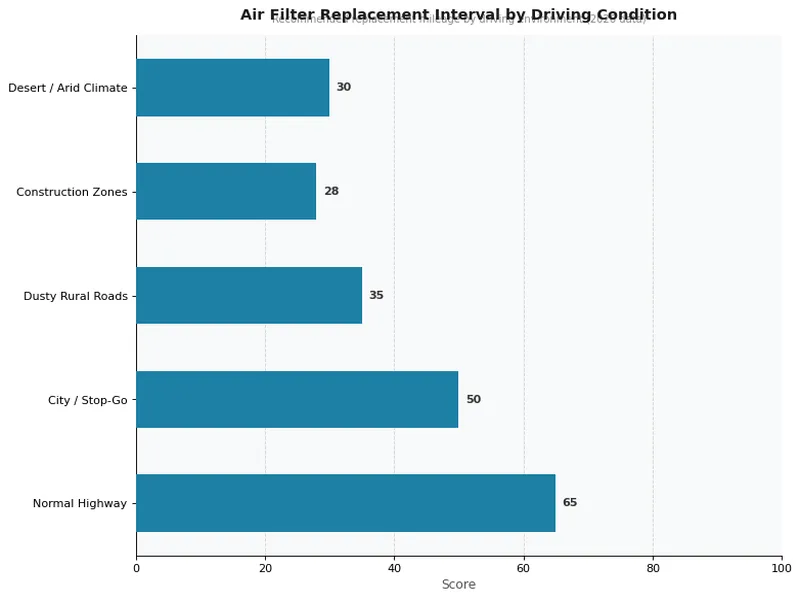 Air Filter Replacement Interval by Driving Condition