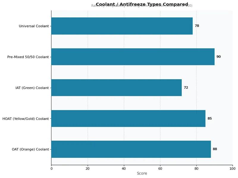 Coolant / Antifreeze Types Compared