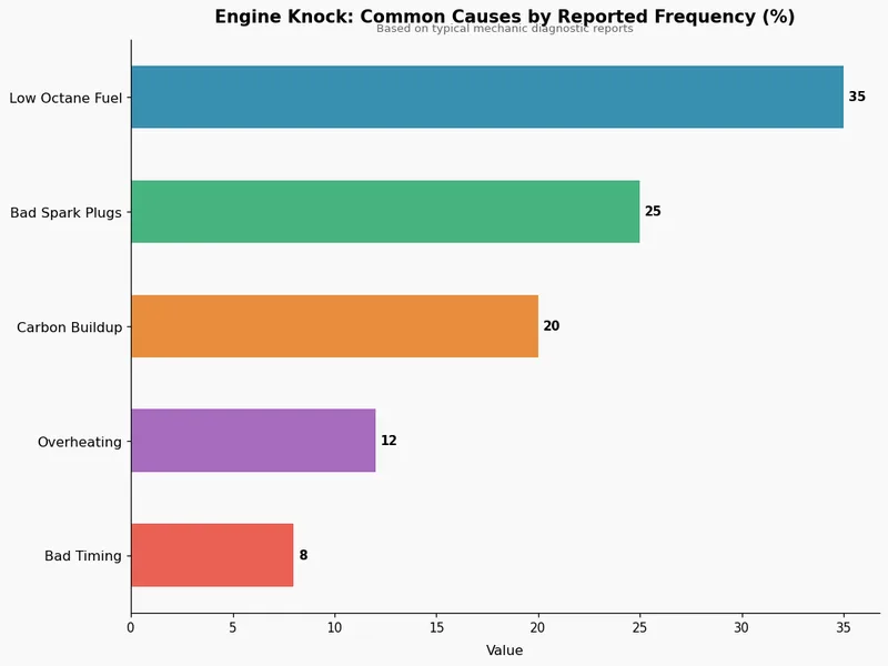 Engine Knock: Common Causes by Reported Frequency (%)