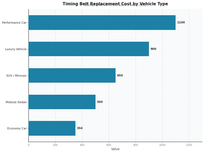 Timing Belt Replacement Cost by Vehicle Type