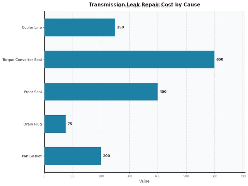 Transmission Leak Repair Cost by Cause