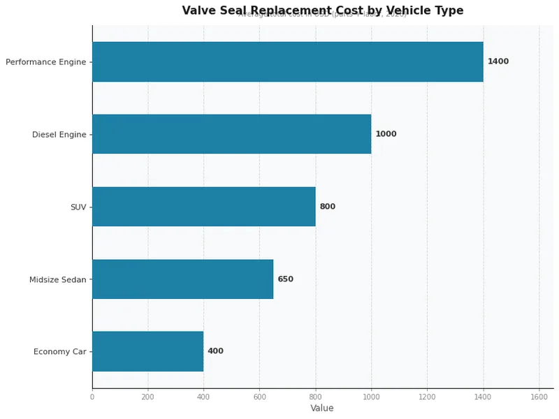 Valve Seal Replacement Cost by Vehicle Type
