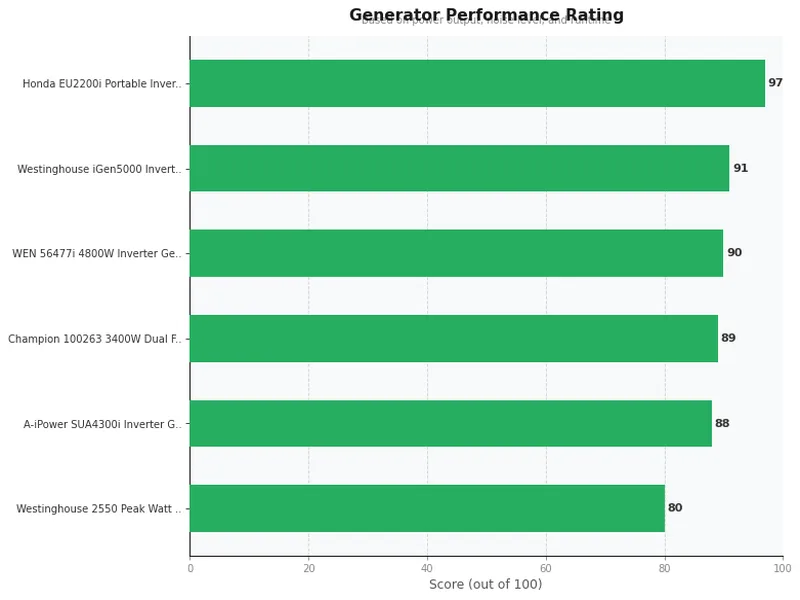 generators for rv product ratings comparison chart