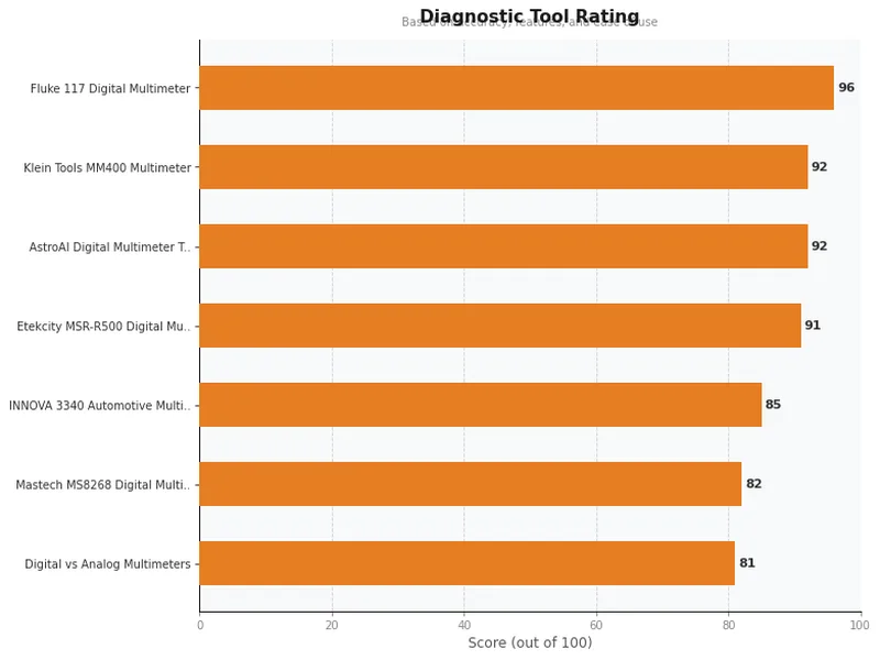multimeter product ratings comparison chart